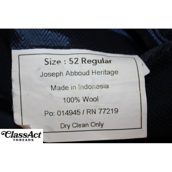 Joseph Abboud  Wool Blazer Sport Coat Blue Metal Buttons 52R - Picture 6 of 8